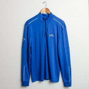 Callaway Quarter Zip Golf Pullover Mens Large Blue Corona Beer Logo